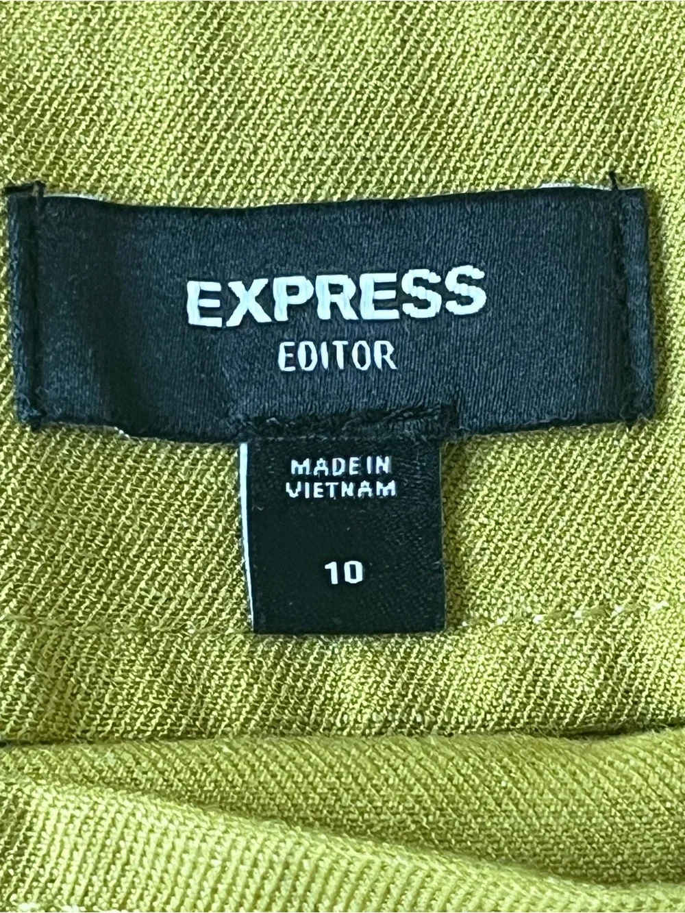 Express Olive Mini Skirt with Belt loops and Waist Side Pockets